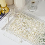 1865Pcs Pearls for Crafts,6 Sizes Mixed White Fake Pearl Beads,Acrylic Pearls Bulk for Jewelry Making with Holes,Bracelet Necklace DIY,Vase Filler and Makeup Brush Case(4-14 mm) - size: Various Sizes(White)