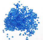 Perlin Glass Seed Beads 3mm 8/0 Round Mini Small Pony Beads 3300pcs for Making Earrings Bracelets Pendants Waist Jewelry DIY Handmade Transparent Color Kit (Sapphire Blue) - color: Sapphire Blue