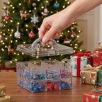 PUGED DND Dice Storage Box with Removable Dividers Polyhedral Dice Plastic Organizer Holding Up To 900 Dices Craft Bead Compartment Container for Sewing, Jewelry, Art, DIY (2 layers) Box Only - size: 2 layers