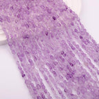 Natural Stone Beads 6-8mm Lilac Amethyst Oval Irregular Freeform Tumbled Loose Gemstone Beads for Jewelry Making 15 Inch Strand 50-55 Pcs - color: Lilac Amethyst -1 strand15”-approx. 55 beads