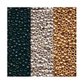 Metallic Miyuki Seed Bead Mix, Size 8/0, Galvanized Silver, Galvanized Gold and Black Opaque