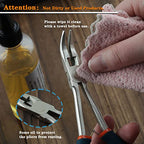 SPEEDWOX Long Reach Bent Nose Pliers with Serrated Jaws Angled Long Nose Plier Angled Pliers with Cutter Long Reach Plier for Hard to Reach Narrow Spaces Home Repairing Jewerly Making - style: Bent Nose Pliers with serrated jaws