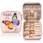 GAOLZIUY Christian Gifts for Women Girls, Inspirational Religious Birthday Gifts Butterfly Travel Jewelry Box, Spiritual Catholic Faith Prayer Gift for Friends, Mom, Sister - color: Christian - 04