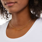Amazon Essentials 14K Gold Plated Paperclip Chain Necklace - color: Yellow Gold, size: 16"