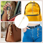 Hzopcw 20pcs Gold Keychain Making Kit, Key Ring Swivel Snap Hook Chains, Extender Keychain Bag Charm Kits for DIY Crafts Jewelry Making Handbag Purses- E2 Style - color: Gold-20pcs-E2 Style