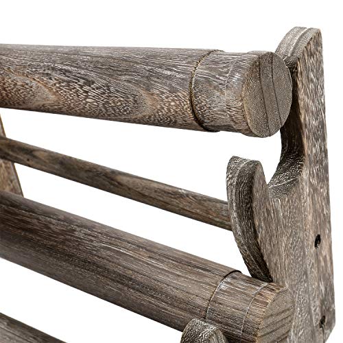 Ikee Design Wooden 2-Tier Bar Bracelet Bangle Jewelry Holder Stand Display Organizer, Wood Bracelet Bangle Holder, Coffee Color, 11.75 W x 5.37 D x 8 H in - color: Coffee