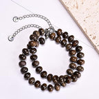 Natural Healing Gemstone Bracelet Handmade Yoga Stretch Elastic Bracelet Stress Relief Crystal Jewelry for Men and Women - color: Bronzite (Release Pressure), size: 5x8