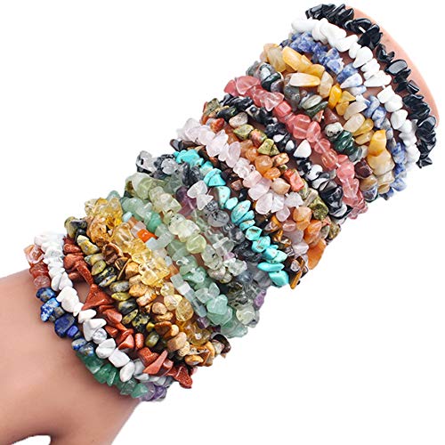 Natural Chip Stone Beads Green Aventurine 5-8mm About 400 Pieces Irregular Gemstones Healing Crystal Loose Rocks Bead Hole Drilled DIY for Bracelet Jewelry Making Crafting (5-8mm, Green Aventurine) - color: Green Aventurine