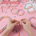 Pandahall 10 Strands Candy Color Flat Round Disc Beads for Bracelets, Necklaces, Earrings - 6mm Polymer Clay Heishi Beads - color: 10 Rainbow Colors