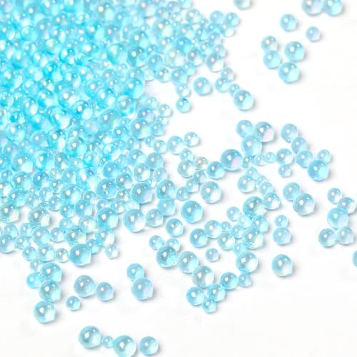 Acrylic Micro Beads 0.5-3mm -40000 Pcs- Premium Seed Beads for Resin Art, Nail Art, Jewelry Making, DIY Crafts, Model Building, Vase Filler & Decorative Scatter (Sky Blue) - color: Sky Blue