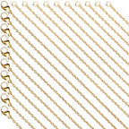 Fadeless Stainless Steel Chains for Jewelry Making, 20 Pack, Hypoallergenic, Silver & Gold Plated Necklace Findings, Accessories (Gold (21+23")) - color: Gold (21+23")
