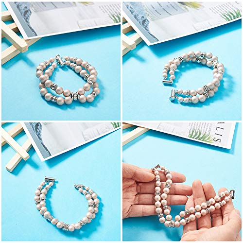 Beadthoven 300pcs 15 Style Antique Silver Large Hole Mixed Spacer Beads Tibetan Alloy Column Bicone Square Barrel Metal Spacers for Jewelry Necklace Bracelet Making - color: Antique Silver-Mixed 15 Styles