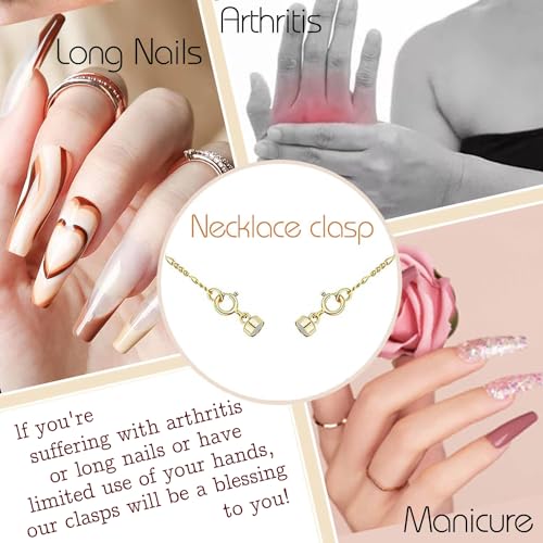 OHINGLT Strong Magnetic Necklace Clasps and Closures,Gold and Silver Plated Jewelry Clasps Converters for Bracelet Necklaces Chain - color: 12Pcs | Gold & Silver