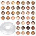4mm 200pcs Natural Stone Round Beads Genuine Stone Beading Loose Gemstone DIY Charm Smooth Beads for Bracelets Necklaces Earrings Hole Size 1mm (Brown Zebra Jasper 4mm) - color: Brown Zebra Jasper, size: 4mm