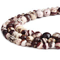 RUBYCA Natural Australian Zebra Jasper Gemstone Round Loose Beads for Jewelry Making 1 Strand - 4mm - color: Australia Zebra Jasper, size: 4 MM