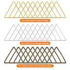 Oubaka 210pcs Triangle Earring Hoops, Gold, Silver, Ancient Cyan - Earring Beading Hoops - Jewelry Making Supplies - color: 210pcs