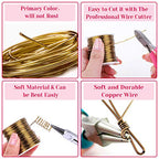 Anezus 18 Gauge Jewelry Wire for Jewelry Making, anezus Craft Wire Tarnish Resistant Copper Beading Wire for Jewelry Making Supplies and Crafting (18 Gauge, Antique Bronze) - color: Antique Bronze