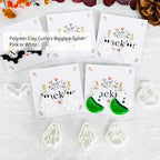 Xaekicr 5 Pcs Halloween Polymer Clay Cutters Set – Ghost, Bat, Potion Bottle Clay Earring Cutters for DIY Jewelry Making – Clay Tools for Polymer Clay Molds - color: 2D color