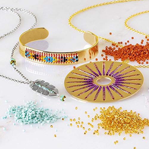 Miyuki Delica Seed Beads Bundle: Size 11/0, Blue Opaque Palette Collection DB1137, DB1138, DB1497-3 Tubes of 7.2 Grams ea
