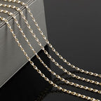 White Enamel Cable Chain Customize Necklace DIY Jewelry Chain Roll, 2 Meters Gold Plated Brass Chain with Jump Rings and Lobster Clasps - color: White