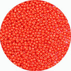 2mm Glass Seed Beads Bulk, Orange 12/0 Tiny Round Seed Bead, Small Mini Pony Craft Beads for Bracelet Necklace Wrist Jewelry Making Beading Weaving DIY Crafts Supplies - color: Orange