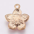 Beadthoven 100pcs Enamel Charms Cherry Blossom Daisy Flower Pendants Gold Plated Small Cute Bulk for Jewelry Making Bracelet Necklace Earrings Keychain DIY Accessories - color: Black