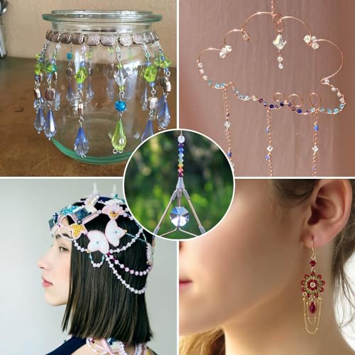 Paxcoo 5600Pcs Crystal Beads for Jewelry Making, Tiny Crystal Acrylic Beads Faceted Craft Beads Bicone Gem Beads Jewel for Jewelry Making (4 MM) - size: 4 mm