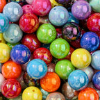 20mm Acrylic Beads 100pcs Ab Color Bead Chunky Bubblegum Beads for DIY Jewelry Making (Pink&Blue&Purple&Brown&Green) - color: pink&blue&purple&brown&green