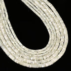 162 Pcs 2x4mm Iridescent White Mother of Pearl MOP Drilled Shell Bead Heishi Disc Beads for Bracelets Jewelry Making Crafting - color: White Mother of Pearl MOP Shell #4, size: 2x4mm