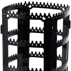 Sooyee 360 Rotating Earring Holder and Jewelry Organizer, 4 Tiers Jewelry Rack Display Classic Stand, 156 Holes and 160 Grooves for Necklaces Earrings Piercings, Black - color: Black