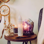RattanView Large Selenite Tower 8'' Selenite Bracelet Holder Display Organizer Stand Healing Cleansing Recharging Home Decor