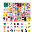 480PCS Animal Polymer Clay Beads for Bracelet Earring Jewelry Making, Mixed Clay Spacer Beads Charms for DIY Art Craft Gifts (Animal) - color: Animal