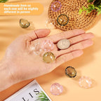 FASHEWELRY 10Pcs Glass Flower Beads Caps 5 Colors Clear Wind Bell Beads 21mm Glass Fishing Bead Jellyfish Bead for Wind Chimes Craft Jewelry Making - color: 5 Colors Bell Flower Beads
