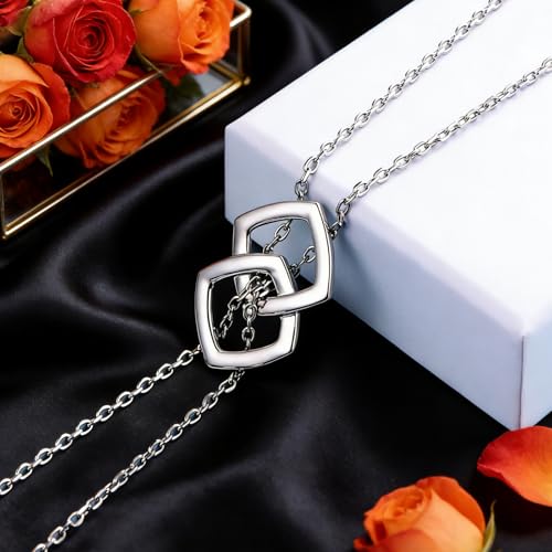 DAOCHONG Long Necklace S925 Sterling Silver Tassel Round Ball Necklace for Women,Snowflake Long Necklace Silver Jewelry Christmas New Year Holiday Gifts for Women Her (Chain adjustable) - style: Chain adjustable