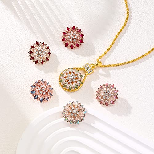 10PCs Mixed Style Rhinestones Snaps Jewelry Charms Buttons 18/20mm for Interchangeable Snaps Jewelry Making Women DIY Button Bracelets Necklaces Rings Brooch Accessories (Blue) - color: Blue