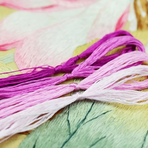 4 Skeins Mulberry Silk Floss Embroidery Thread Floss-Cross Stitch Threads China Silk Woven Jewelry Threads DIY Sewing Kits (17) - color: 17