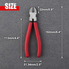 6 Inch Diagonal Cutting Pliers with Wire Stripping Holes Precision Side Cutter Sharp Diagonal Cutters Compact Wire Cutters Floral Wire Cutter for Crafting Wire Plastic Floral Cutting - style: Diagonal Cutting Pliers