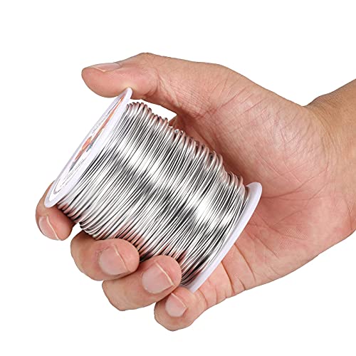 Aluminum Craft Wire 16 Gauge (1.5mm)–164Ft (50M)+18 Gauge (1.0mm) 32.8Ft (10M) + Pliers – Bendable Metal Wire for Sculpting, Armature, Jewelry Making, DIY Crafts (Silver) - size: 16Gauge, style: Silvery