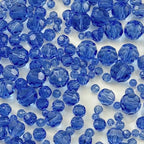 480pcs Crystal Glass Beads 3mm 4mm 6mm 8mm 10mm Round Faceted Glass Spacer Beads for Bracelets Necklace Earring DIY Jewelry Making Craft(Light Blue) - color: Light Blue