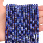BONNY BOXX 1 Strand (150PCs) Natural 2 * 4mm Lapis Lazuli Rondelle Beads, Natural Abacus Disk Stone Beads Loose Spacer Gemstone for DIY Bracelet Necklace Jewelry Making - color: Lapis Lazuli, size: 2*4MM