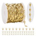 KYUNHOO 13 Feet Stainless Steel Chains Bulk on Spool Gold Plated Chain for Jewelry Making with Lobster Clasps and Jump Rings for Necklace Jewelry Crafts DIY - color: Mushroom Gold