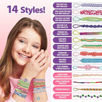 Chilpals Friendship Bracelet Making Kit for Girls 8-12, DIY String Bracelet Maker & Jewelry Craft Kits - Innovative Leg-Strap Design, Birthday Gifts Ideas for Kids Ages 7 8 9 10 Year Old (Pink) - color: Pink