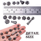 BronaGrand 100 Gram Gun Black Flower Bead Caps Tibetan Alloy Mixed Styles Spacer Beads Caps End Caps Craft Supplies for DIY Earrings Bracelet Necklace Jewelry Making Accessories - color: Gun Black