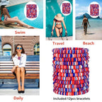 12pcs Friendship Bracelets Beaded Bracelets Heishi Bracelet Cute Bracelets Stack Vinyl Clay Disc Bead Surfer Stretch Summer Beach Bracelets For Women Preppy Bracelets - color: B-color 6