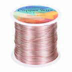 HARFINGTON Wire 203ft Length 24 Gauge Copper Craft Jewelry Wrapping Wire Tarnish Resistant Beading for Jewelry Making Supplies Crafting, Pink - color: Pink