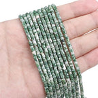 BEADIA Natural African Jade Spacer Beads Caps Flat Round Loose Beads for Beading Jewelry Making 3mmx2mm 38cm - color: African Jade, size: Flat Round 3mm x 2mm