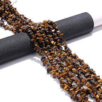BEADIA Irregular Natural Tiger Eye Stone Loose Semi Gemstone Beads for Jewelry Making 5-8mm 80cm - color: Tiger Eye, size: 5-8mm 80cm