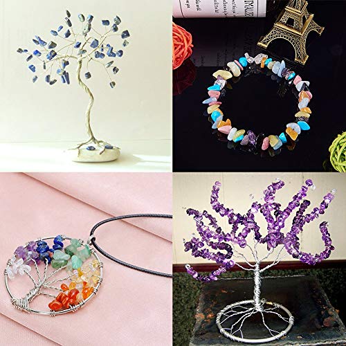 Gemstone Chip Beads DIY Jewelry Making, Healing Engry Crystals Polishing Crushed Irregular Shaped Beads with Box (15 Materials B) - color: 15 Materials B
