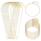 Swyabi 20 PCS Gold Plated Necklace Bracelet Chains Bulk Stainless Steel Paperclip Chain with Extender for Jewelry Making - color: 2.5x6.5mm Gold