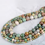 4mm 200pcs Natural Stone Round Beads Indian Agate Genuine Stone Beading Loose Gemstone DIY Charm Smooth Beads for Bracelets Necklaces Earrings Hole Size 1mm (Indian Agate 4mm) - color: Indian Agate, size: 4mm